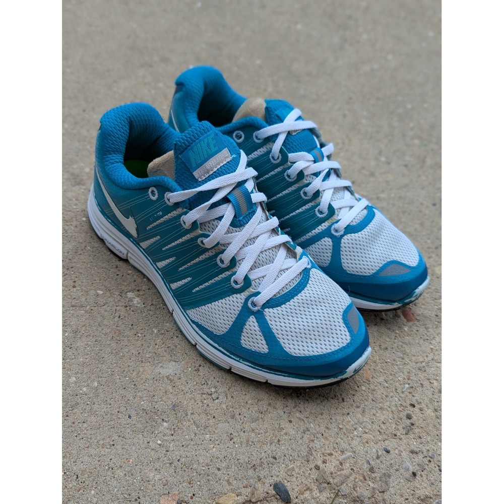 Nike LunarElite 2 Blue White Running Shoes 429783-019 Womens 8